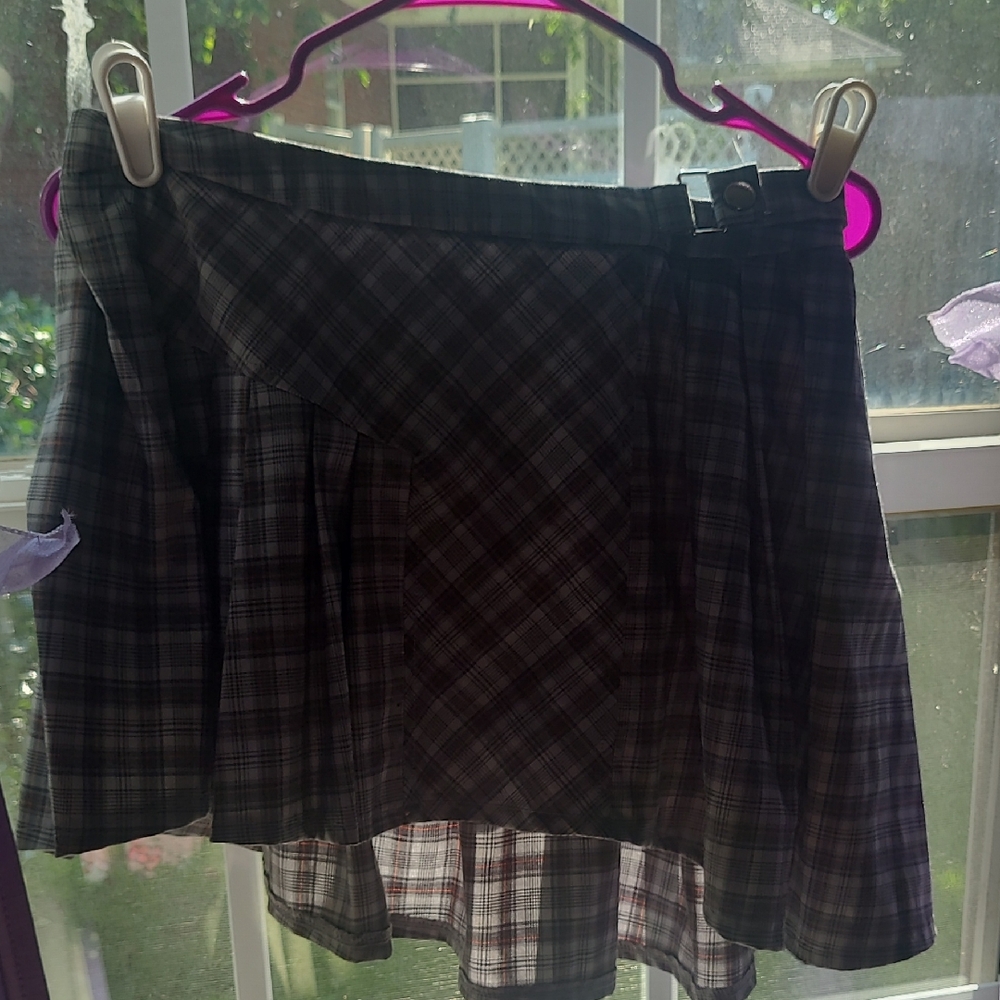 Plaid Black Skirt
